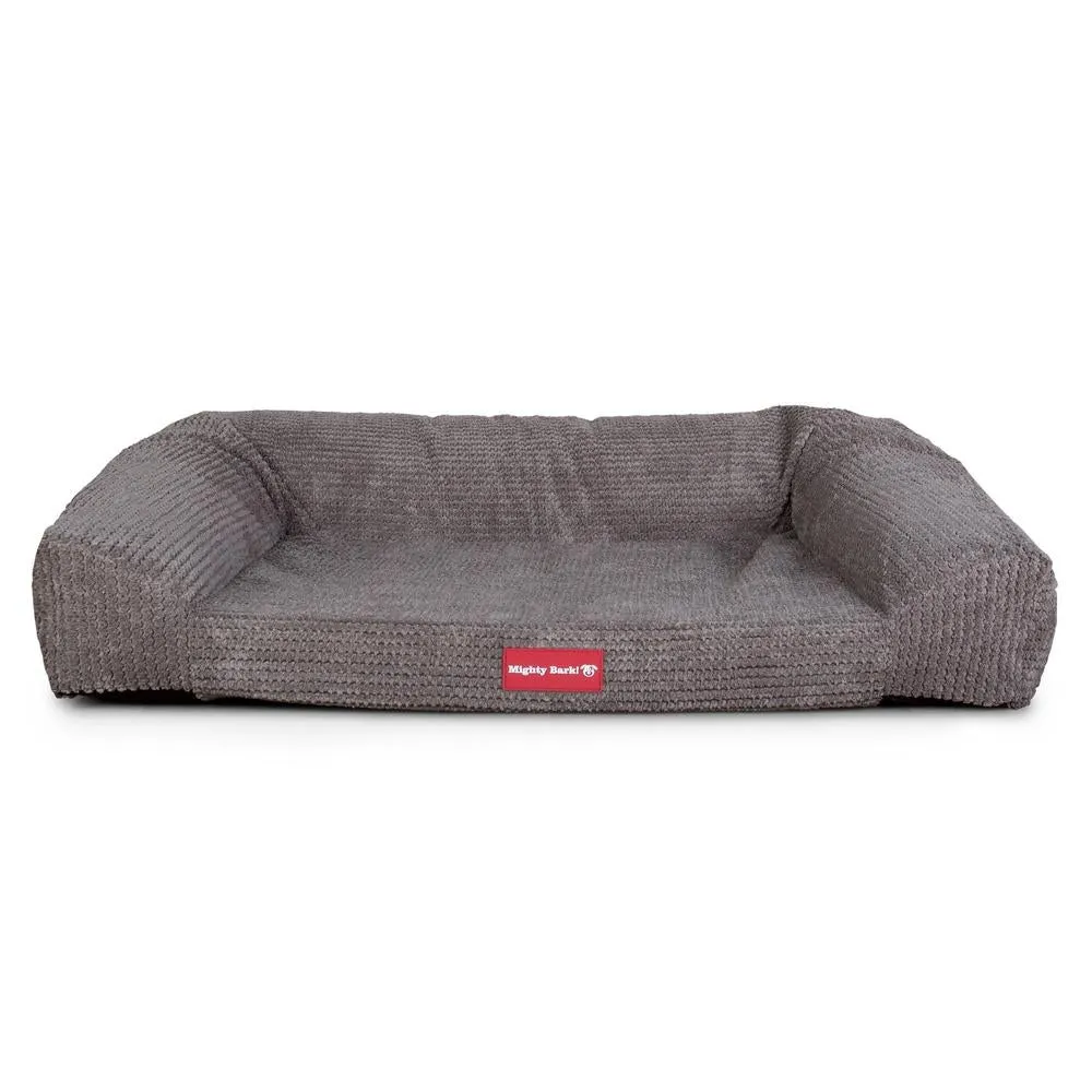 The Sofa Orthopedic Memory Foam Sofa Dog Bed - Pom Pom Charcoal Grey