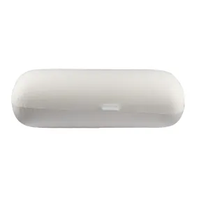The White Willow Orthopedic Memory Foam Ultra Soft Round Bed Medium Size Bolster Pillow - 24"x 8"x 8", White