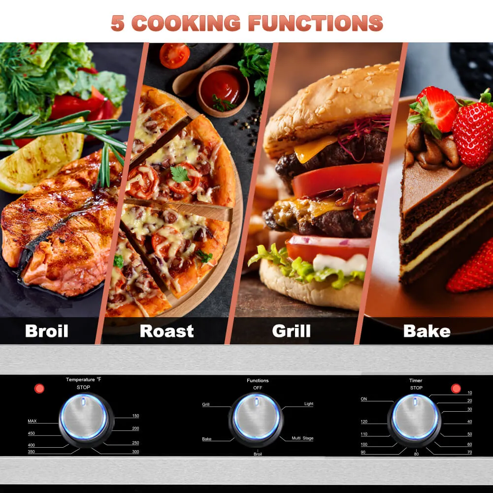 Thermomate 24'' Electric Single Wall Oven - 5 Cooking Functions