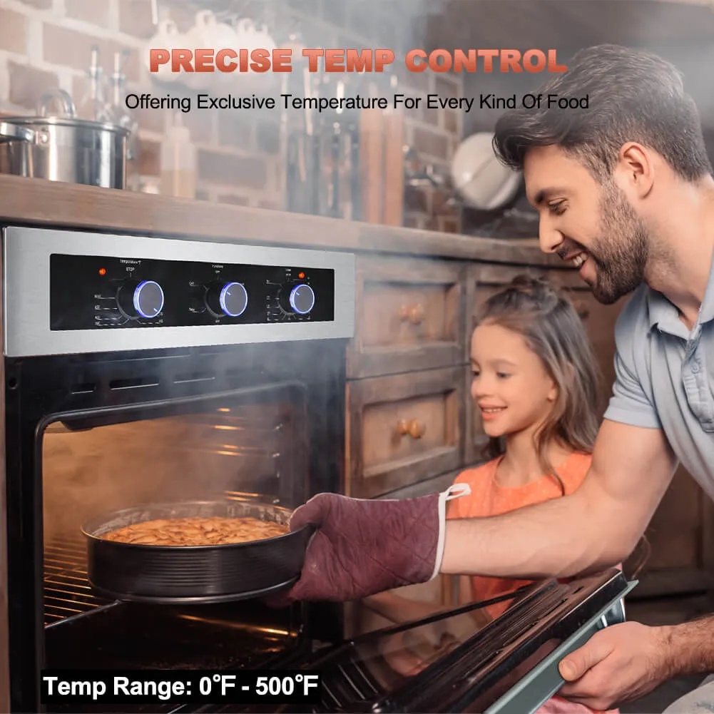 Thermomate 24'' Electric Single Wall Oven - 5 Cooking Functions