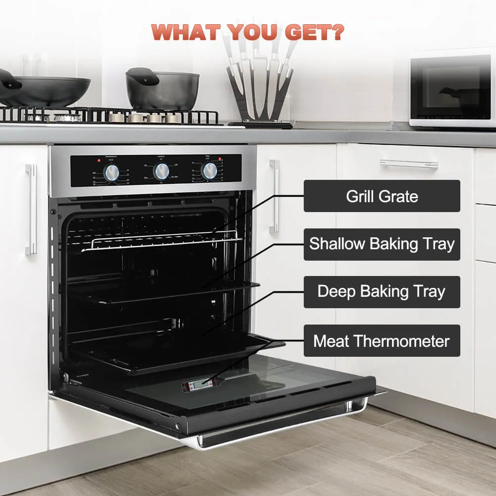 Thermomate 24'' Electric Single Wall Oven - 5 Cooking Functions