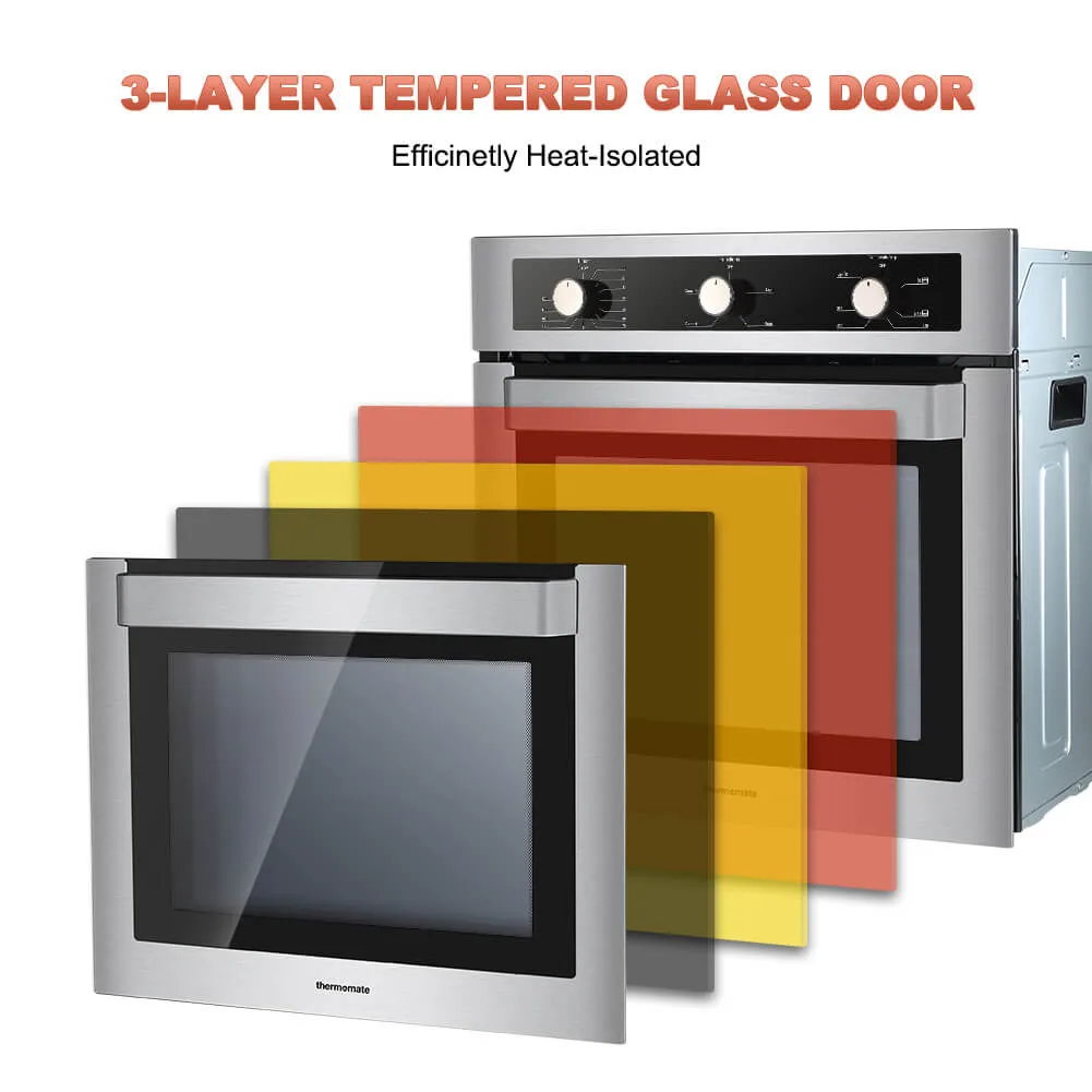Thermomate 24‘’ Gas Single Wall Oven - 5 Cooking Functions