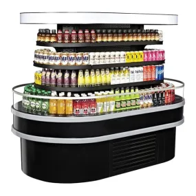 Turbo Air TIOM-36RSRB-N 25.6 cu.ft. 48" 220V Black Open Island Display Case