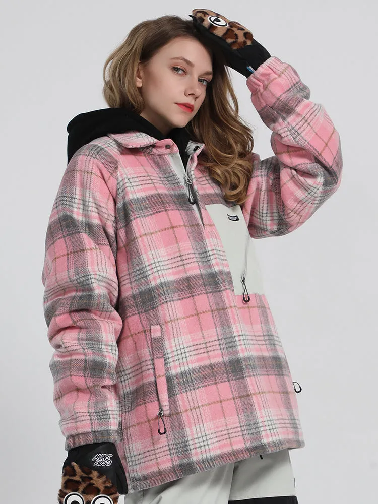 Unisex 2021 Winter Plaid Single And Double Board Warm Ski Jacket