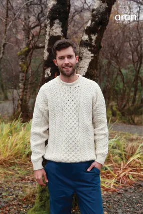 Unisex Aran Sweater - White