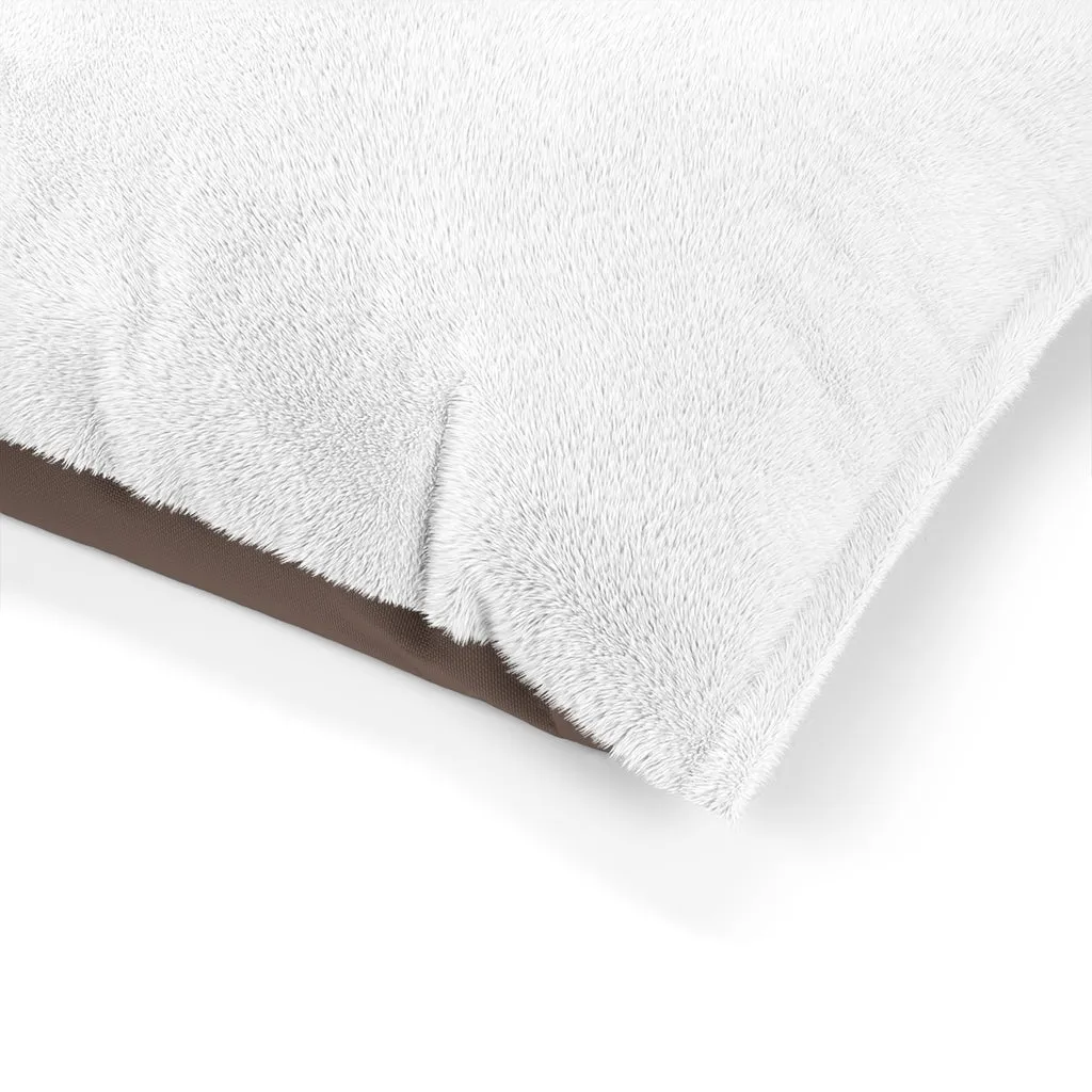 White Pet Bed, Solid Color Modern Machine-Washable Pet Pillow With Zippers-Printed in USA