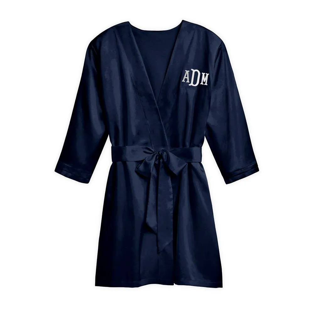 Women's Satin Robe With Pockets
