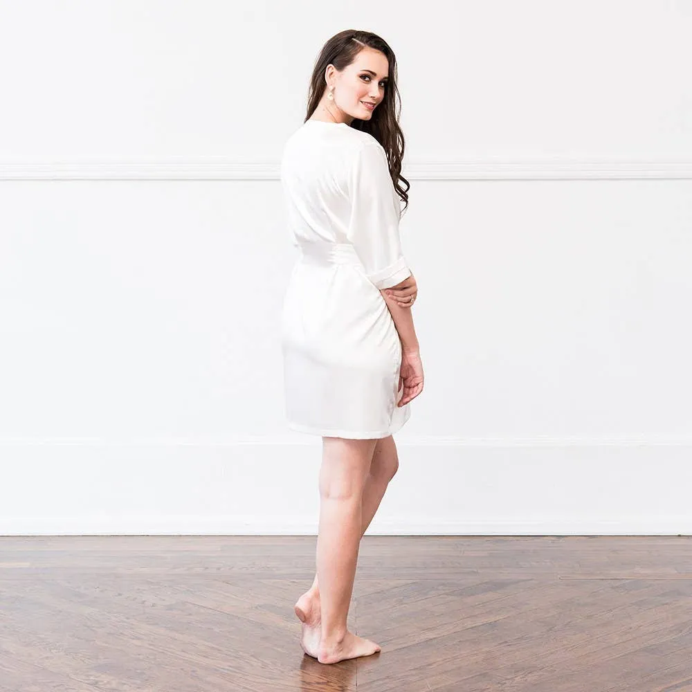Women's Satin Robe With Pockets