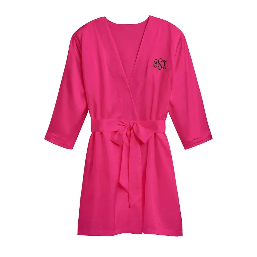 Women's Satin Robe With Pockets