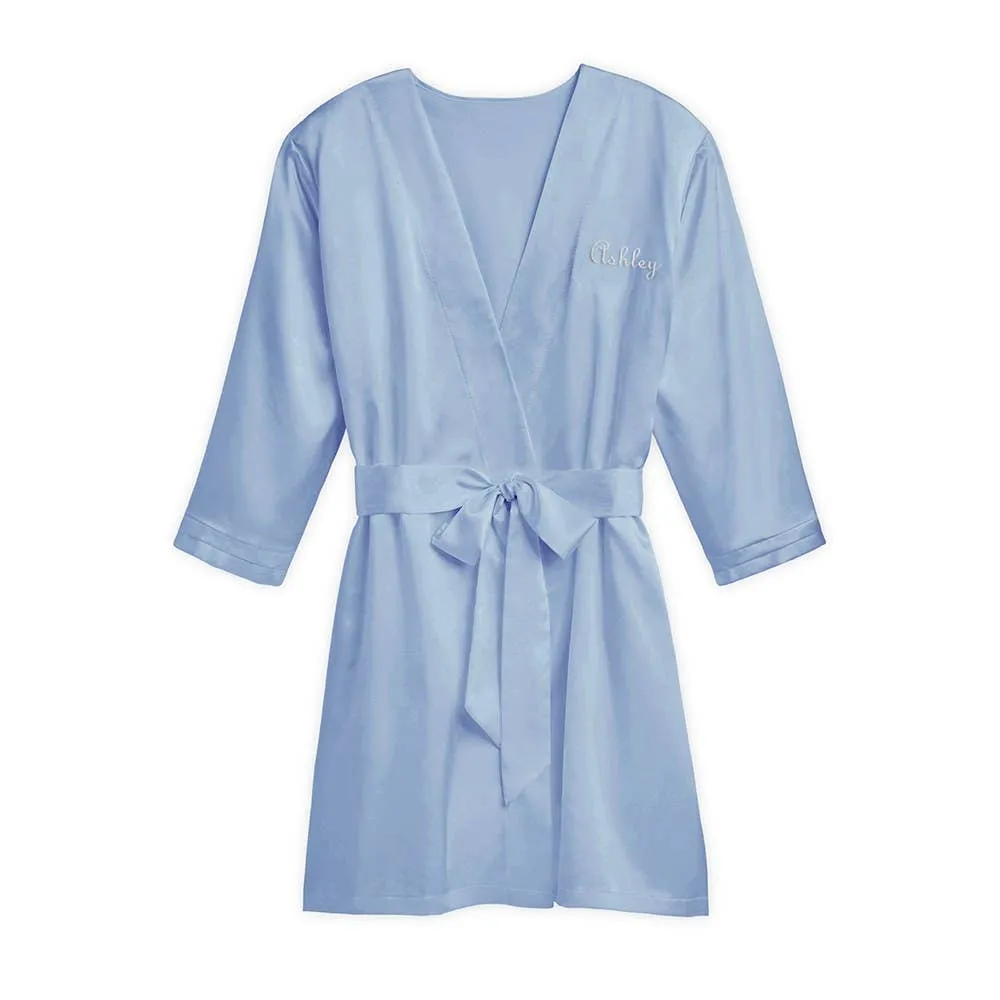 Women's Satin Robe With Pockets