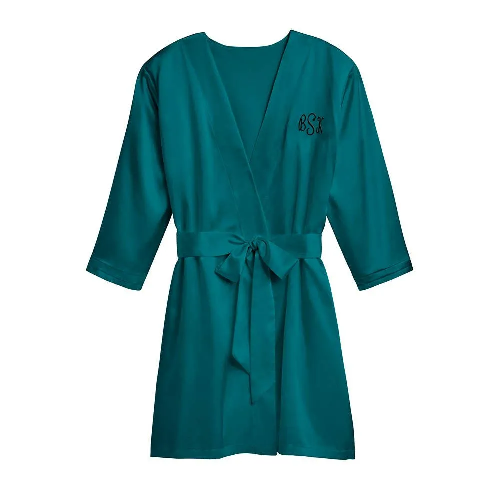 Women's Satin Robe With Pockets