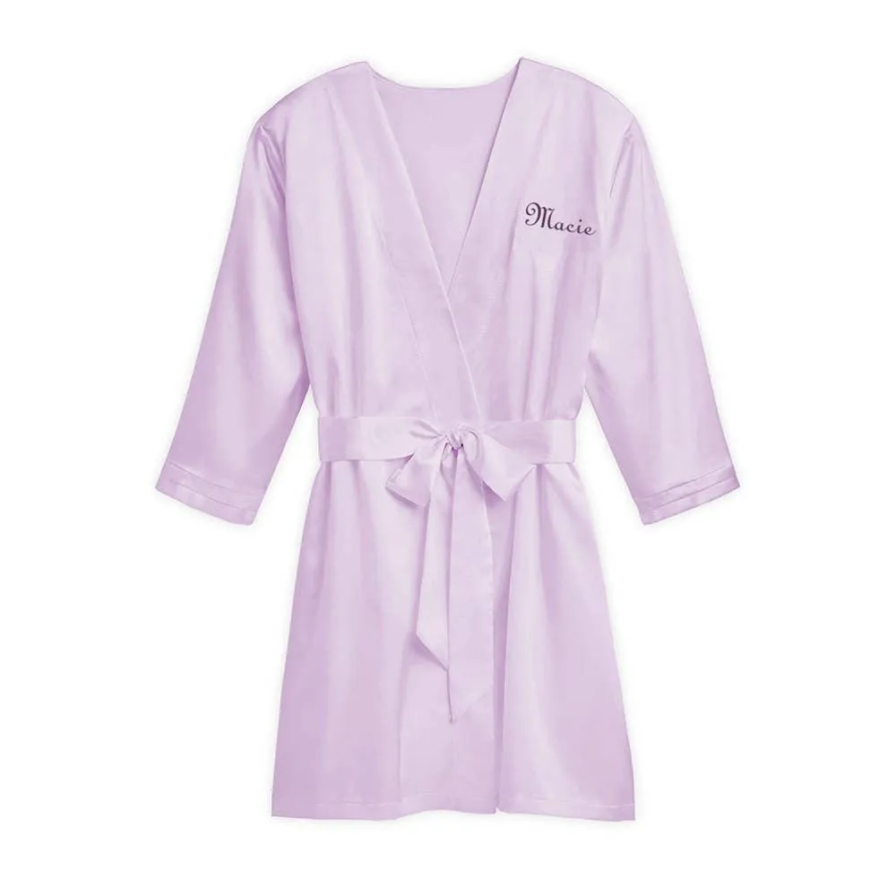 Women's Satin Robe With Pockets