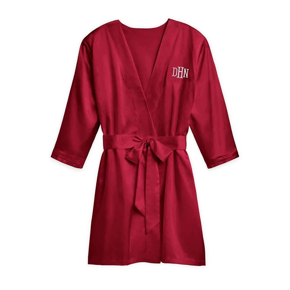 Women's Satin Robe With Pockets