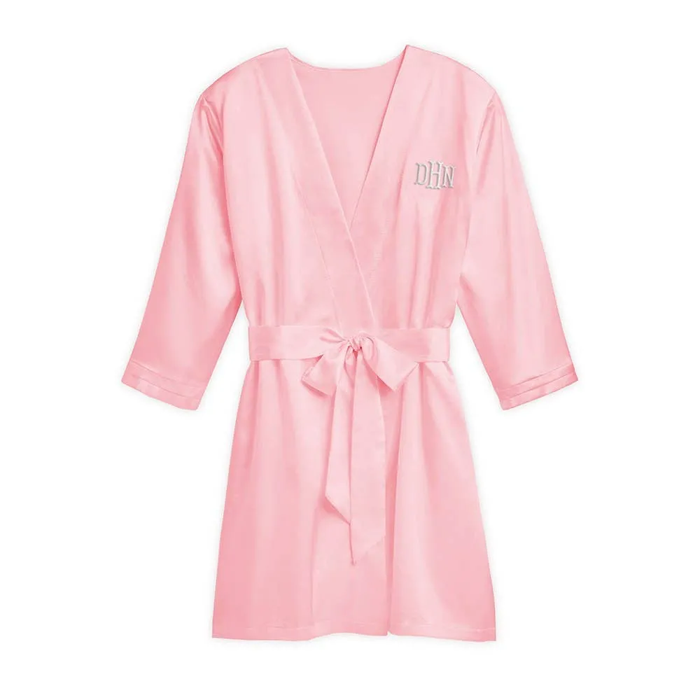 Women's Satin Robe With Pockets