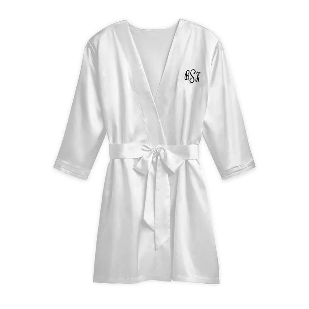 Women's Satin Robe With Pockets