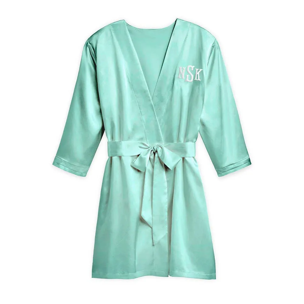Women's Satin Robe With Pockets
