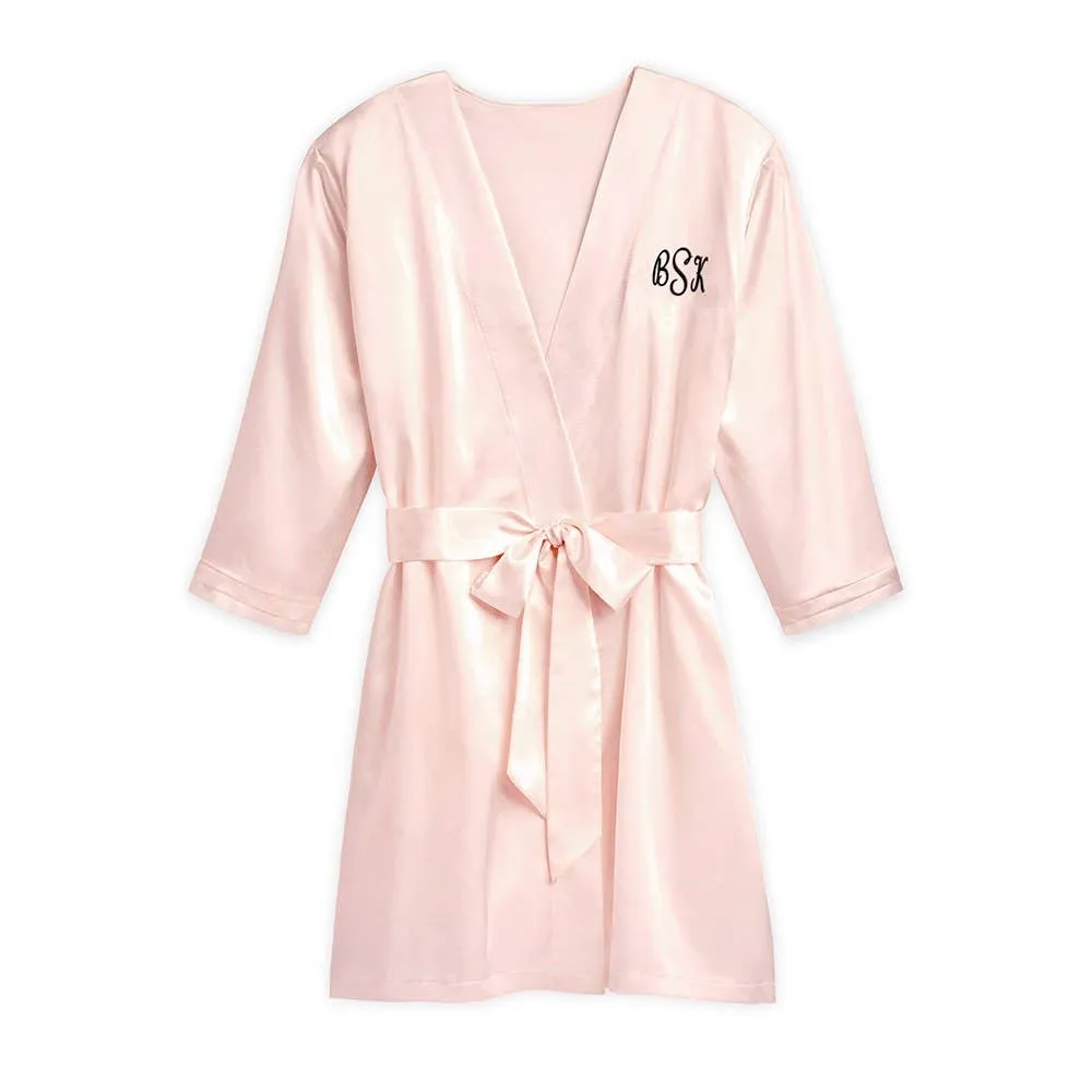 Women's Satin Robe With Pockets