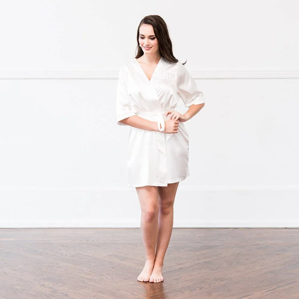 Women's Satin Robe With Pockets