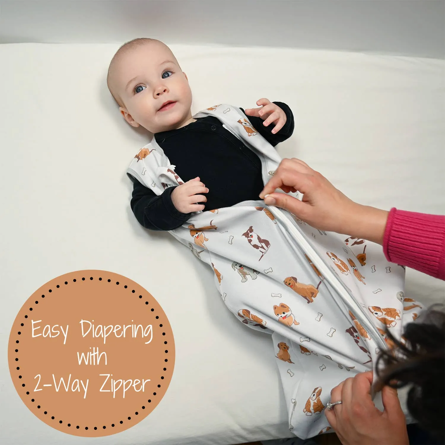 Woof Woof Baby Sleep Sack, 100% Organic Cotton
