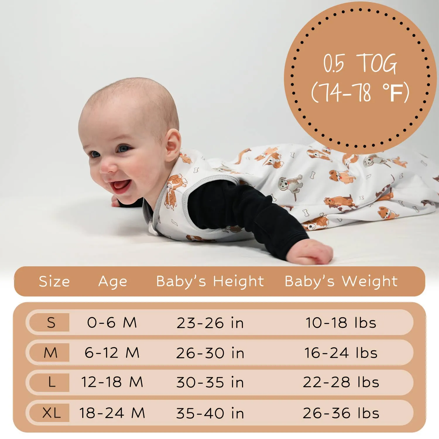 Woof Woof Baby Sleep Sack, 100% Organic Cotton