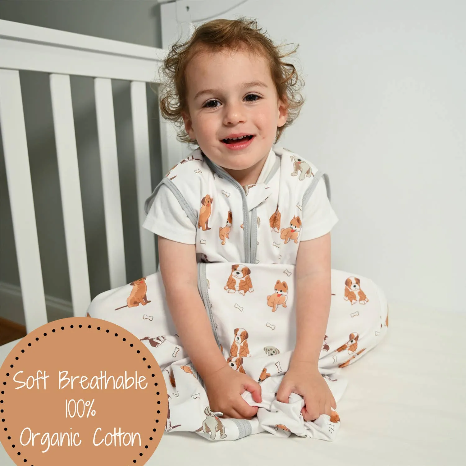 Woof Woof Baby Sleep Sack, 100% Organic Cotton