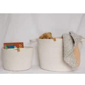 Woven Handmade Basket Bundle - 1 Medium 1 Large