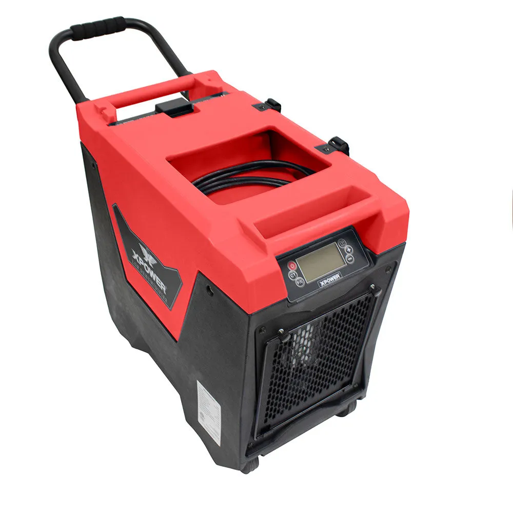 Xpower XD-85L2-Red 145-Pint LGR Commercial Dehumidifier Red w/ Purge Pump