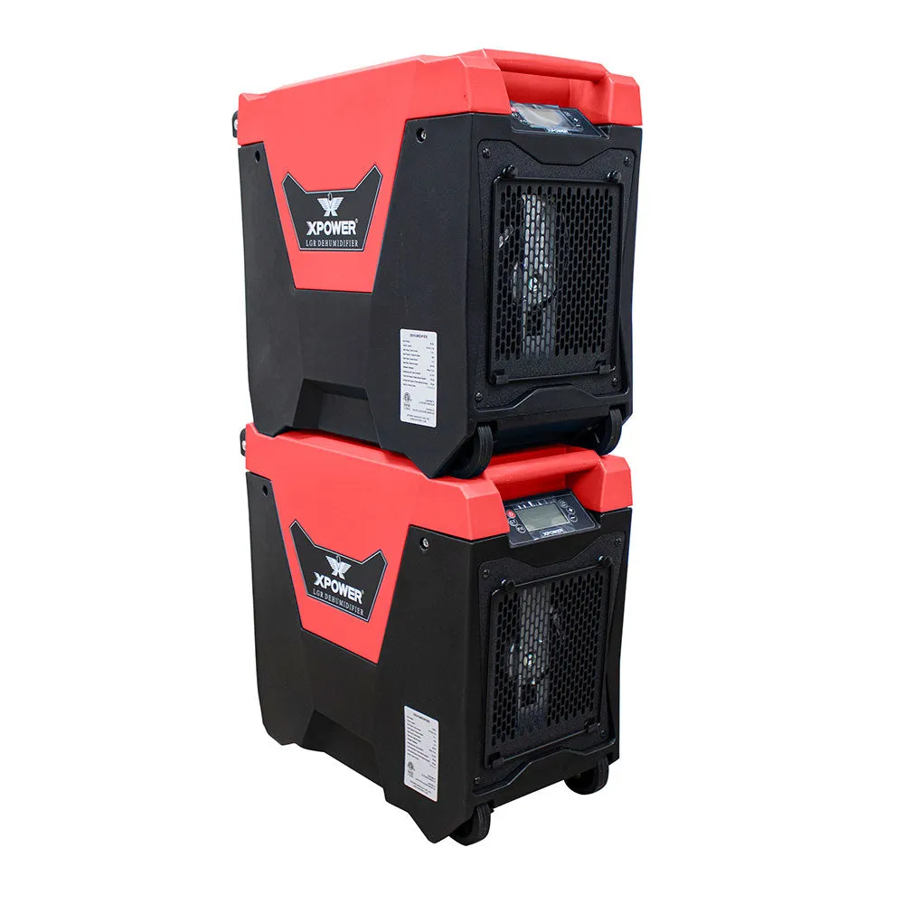 Xpower XD-85L2-Red 145-Pint LGR Commercial Dehumidifier Red w/ Purge Pump