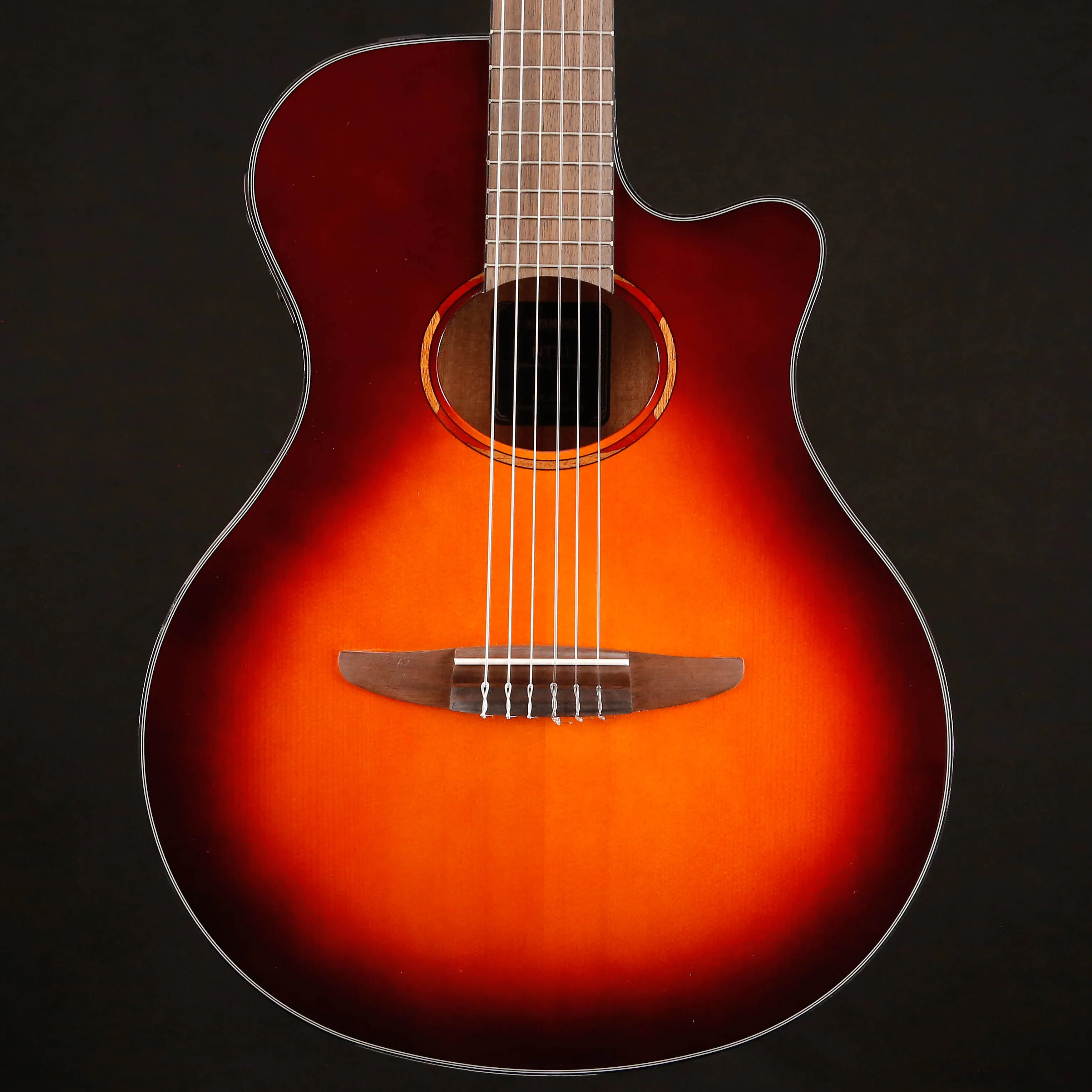 Yamaha NTX1 BS NTX - Thinline Acoustic-Electric Classical Guitar, Brown Sunburst