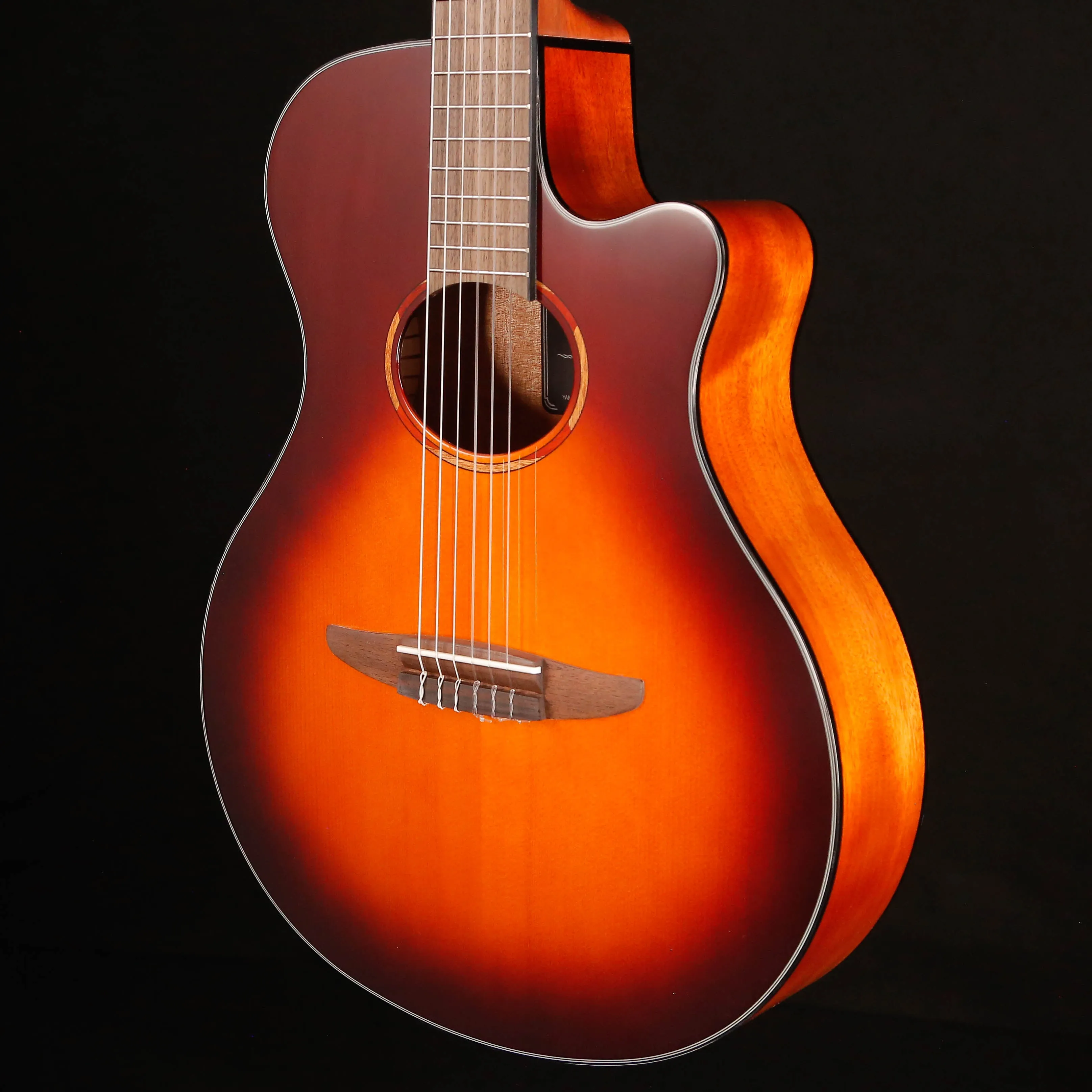 Yamaha NTX1 BS NTX - Thinline Acoustic-Electric Classical Guitar, Brown Sunburst