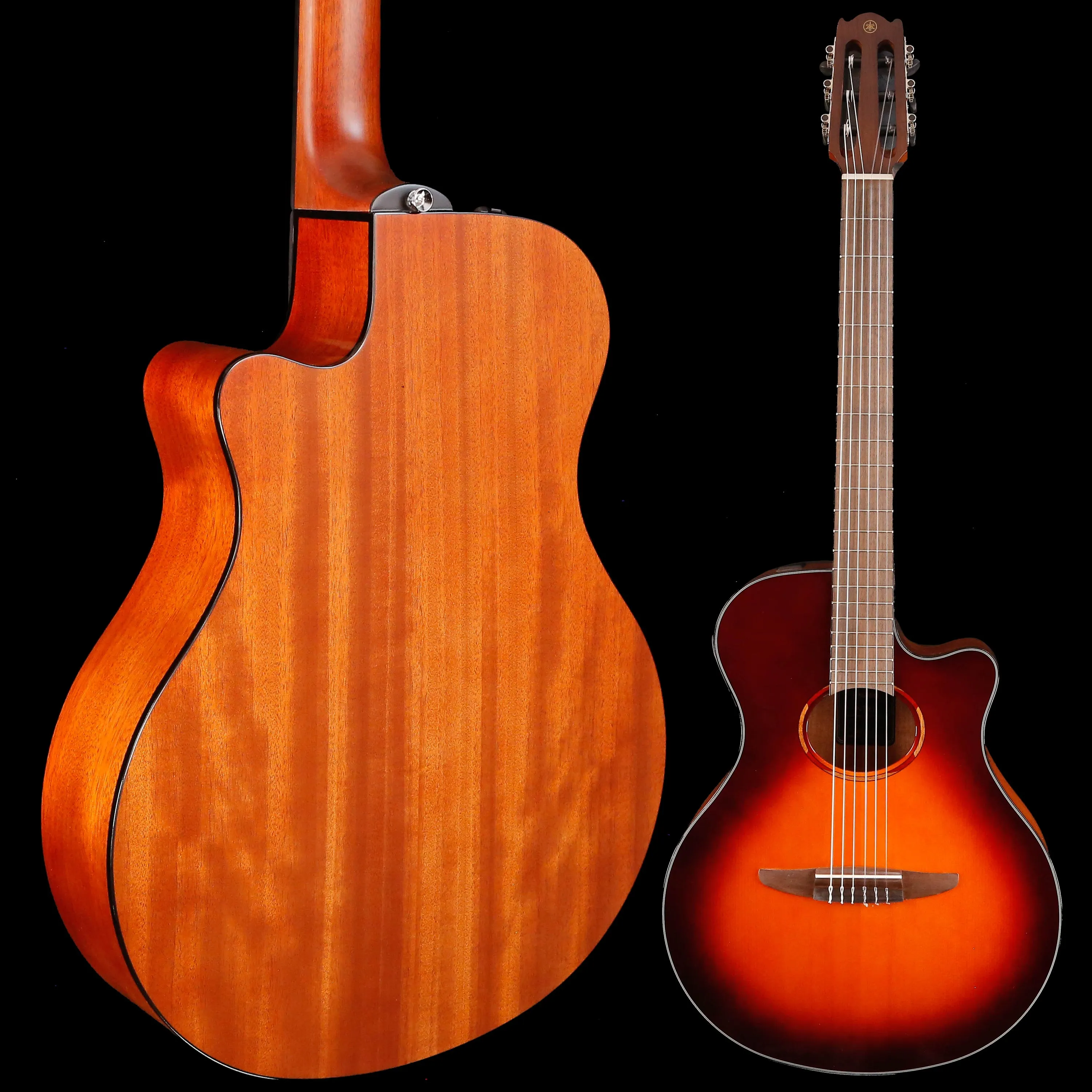 Yamaha NTX1 BS NTX - Thinline Acoustic-Electric Classical Guitar, Brown Sunburst