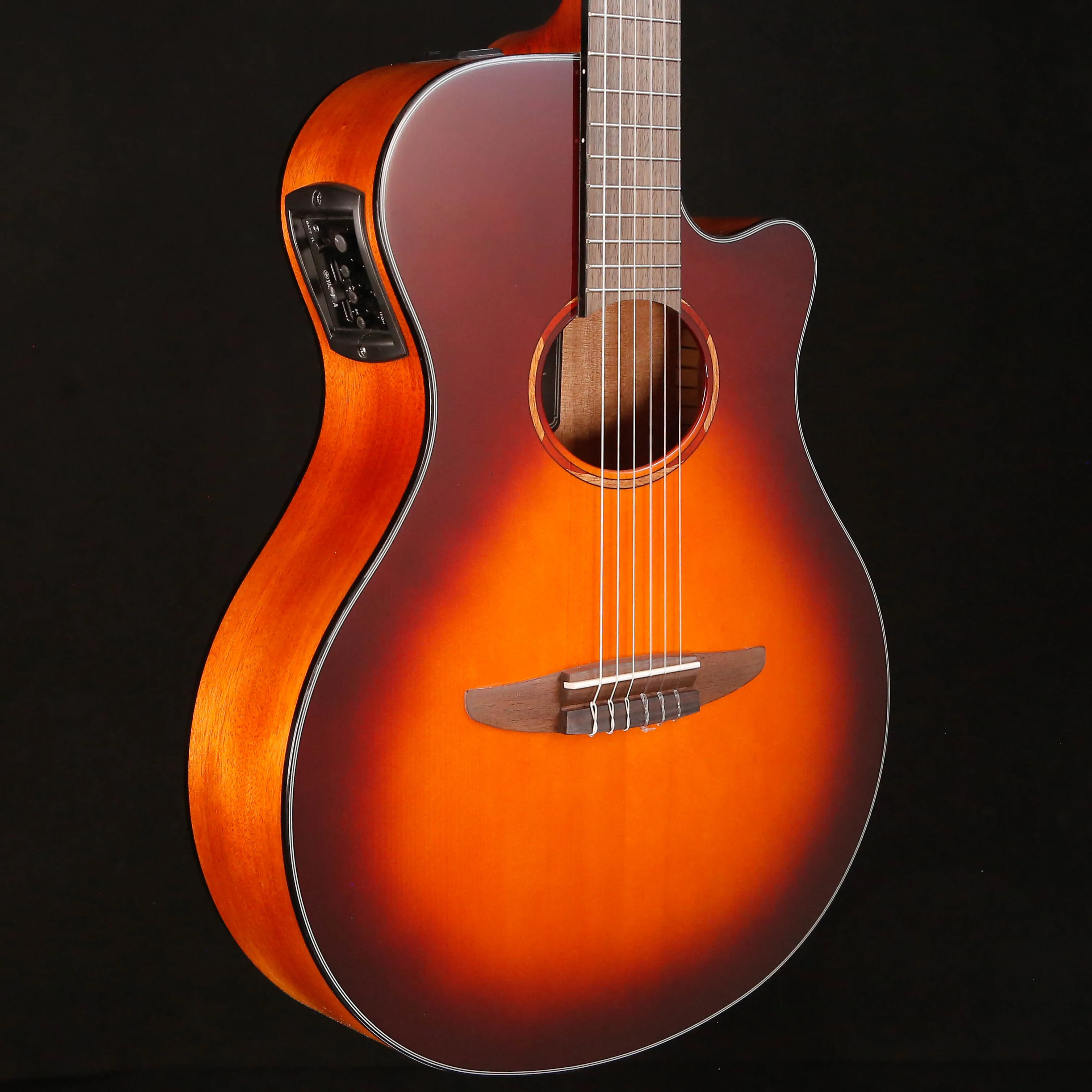 Yamaha NTX1 BS NTX - Thinline Acoustic-Electric Classical Guitar, Brown Sunburst