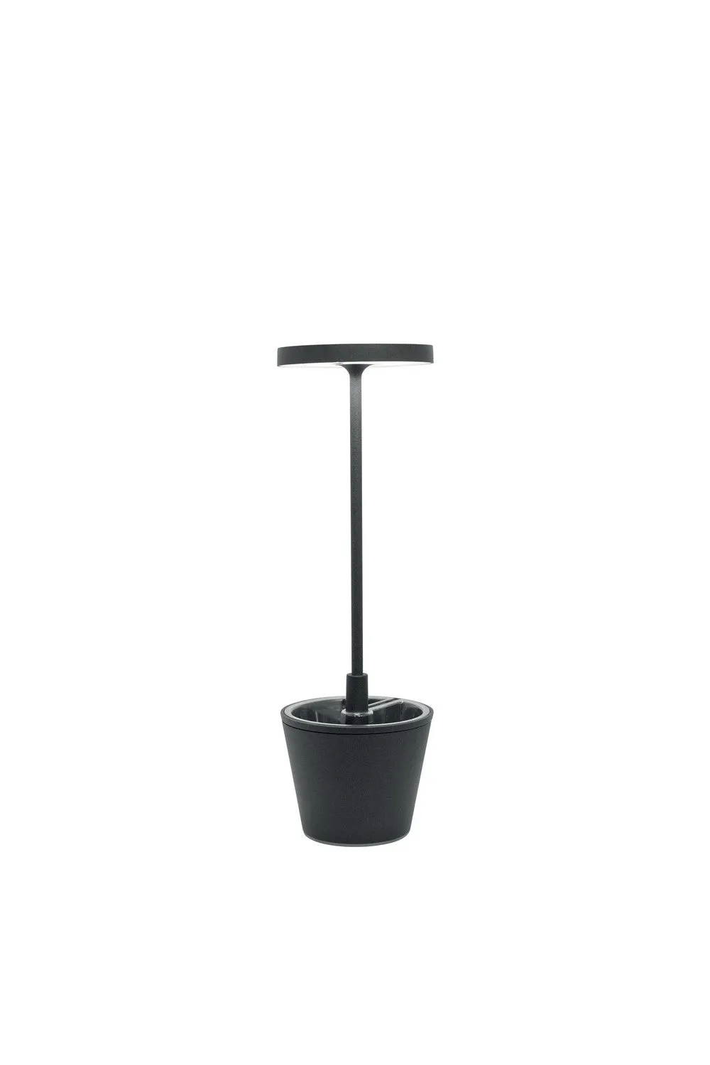 Zafferano Poldina UpsideDown Table Lamp LD0420N4 Dark Grey