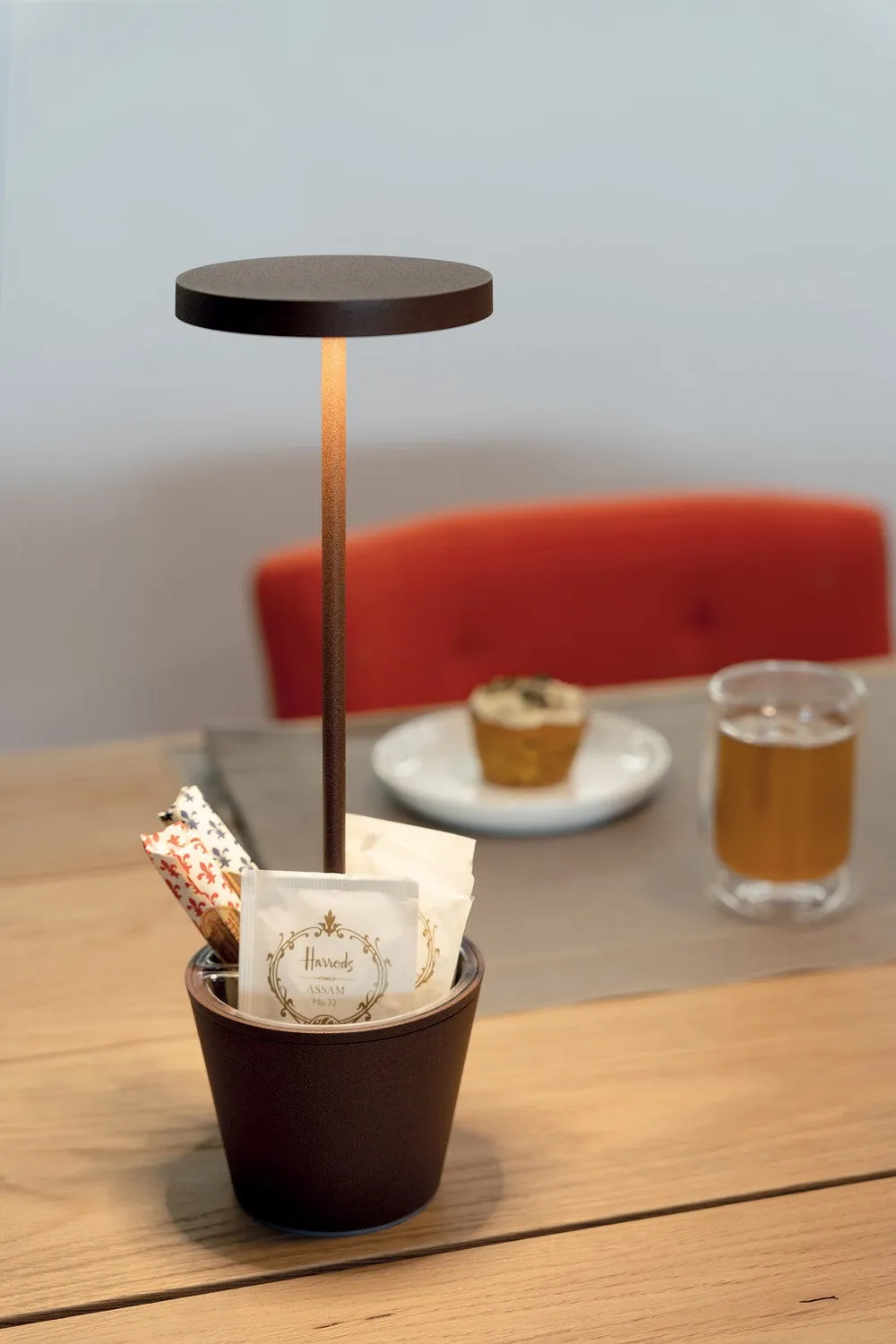 Zafferano Poldina UpsideDown Table Lamp LD0420R4 Rust
